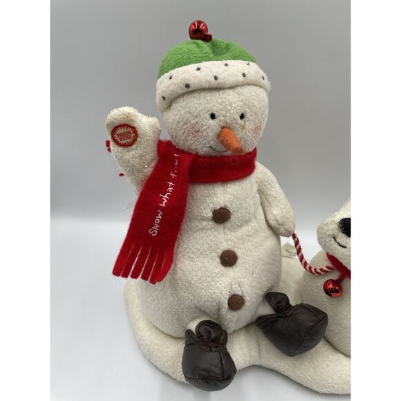 Hallmark Animated Singing Snowmen "Jingle Pals" 2004 Snowman & Dog Works Great - Picture 2 of 11